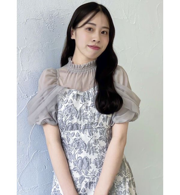 dazzlin「シアーベールジャガードワンピース」|ワンピース|