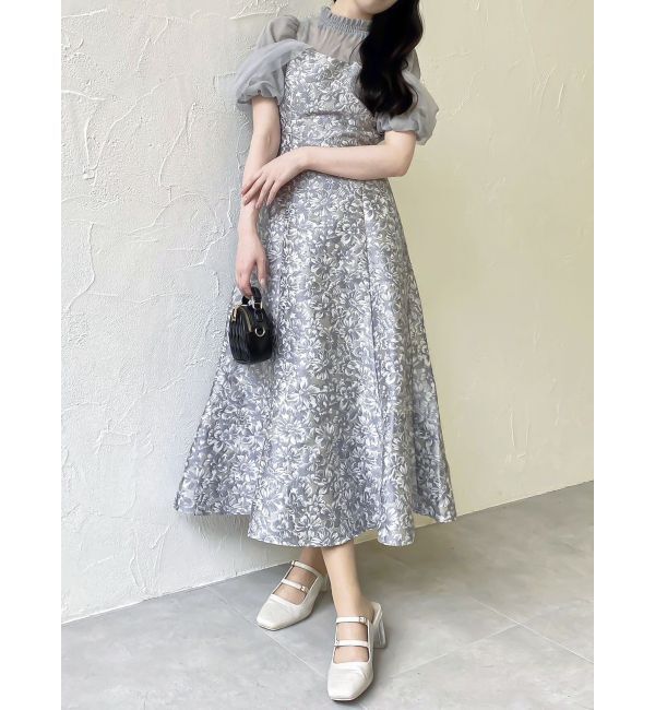 dazzlin「シアーベールジャガードワンピース」|ワンピース|