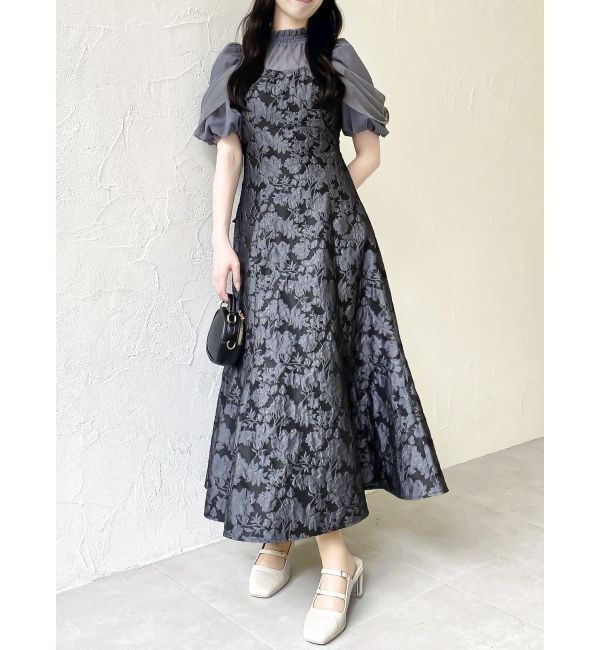 dazzlin「シアーベールジャガードワンピース」|ワンピース|