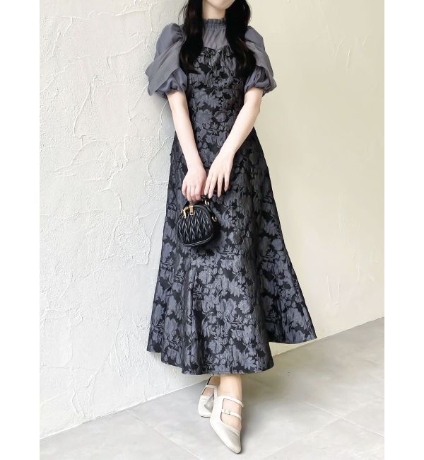 dazzlin「シアーベールジャガードワンピース」|ワンピース|