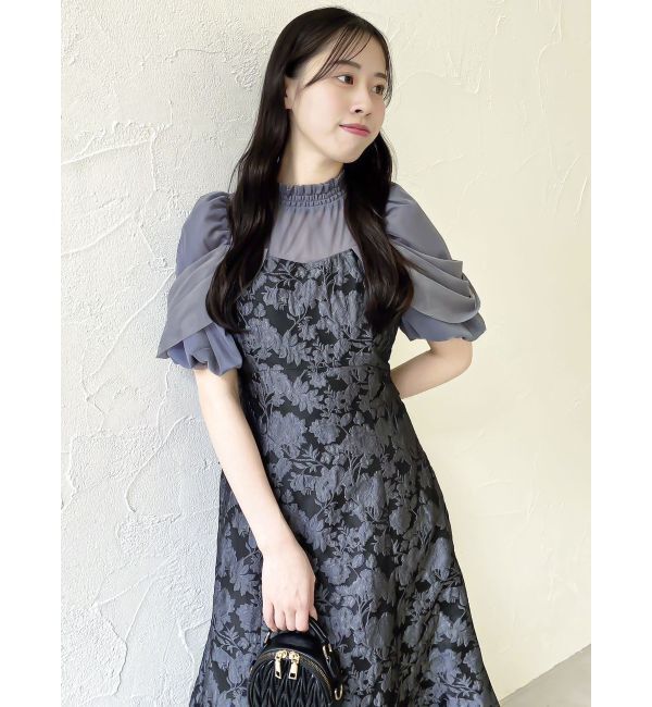 dazzlin「シアーベールジャガードワンピース」|ワンピース|