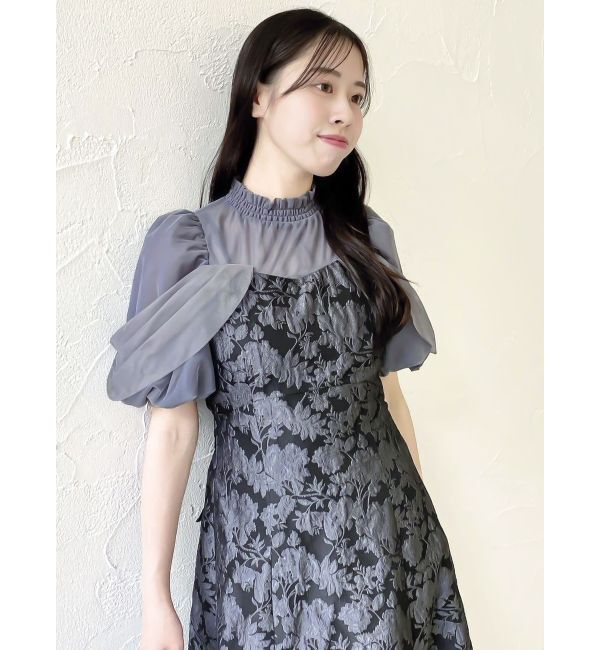 dazzlin「シアーベールジャガードワンピース」|ワンピース|