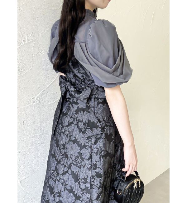 dazzlin「シアーベールジャガードワンピース」|ワンピース|