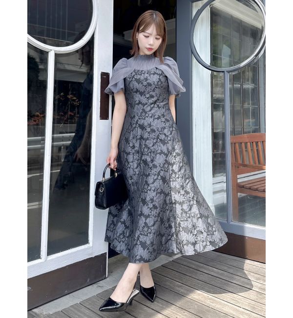 dazzlin「シアーベールジャガードワンピース」|ワンピース|