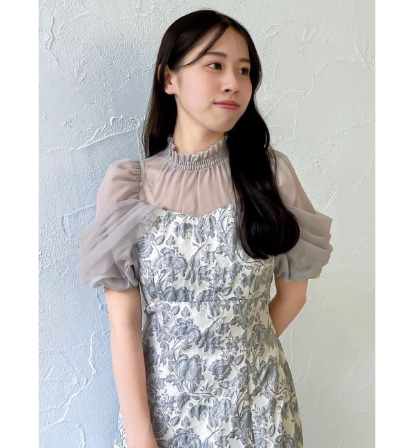 dazzlin「シアーベールジャガードワンピース」|ワンピース|