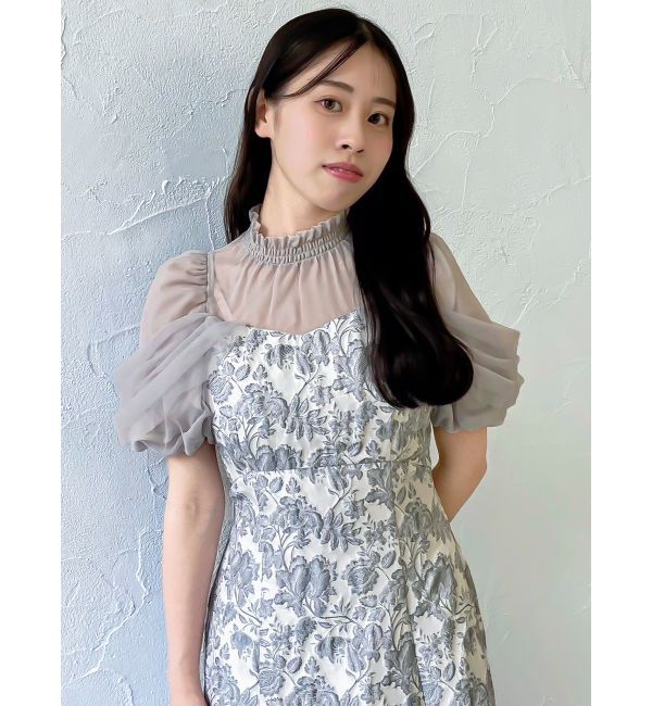 dazzlin「シアーベールジャガードワンピース」|ワンピース|