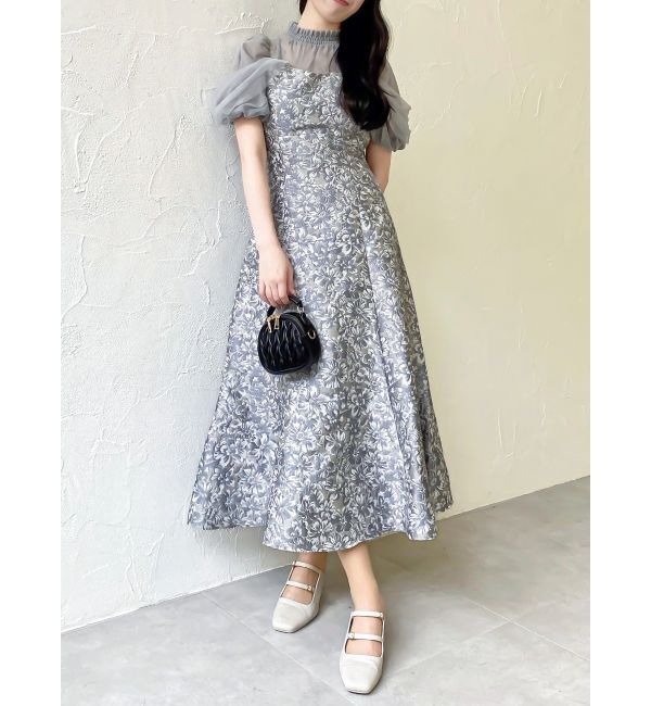 dazzlin「シアーベールジャガードワンピース」|ワンピース|