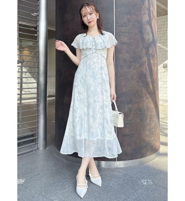 dazzlin「ビックカラーレーストリムワンピース」|ワンピース|