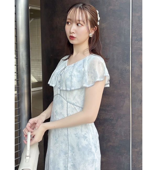 dazzlin「ビックカラーレーストリムワンピース」|ワンピース|