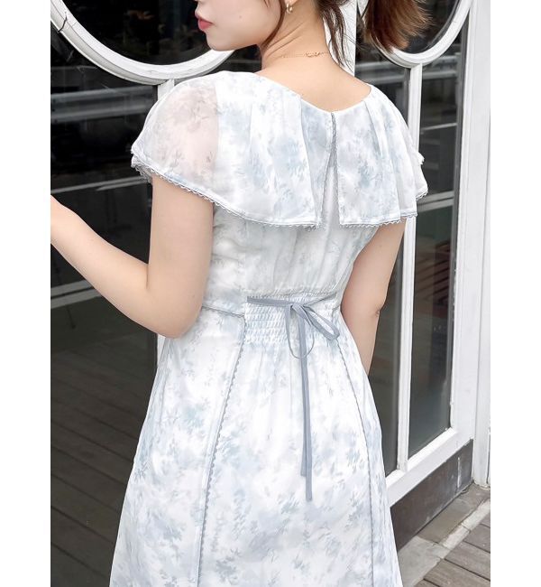 dazzlin「ビックカラーレーストリムワンピース」|ワンピース|