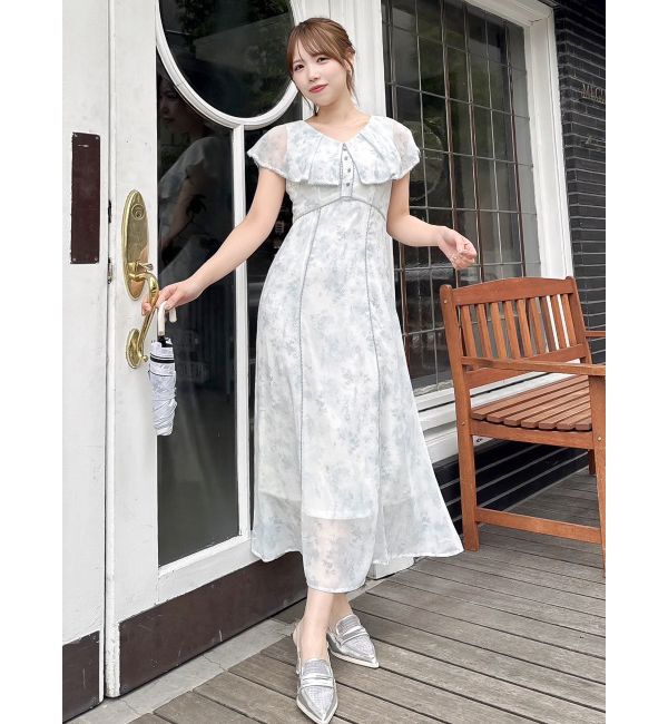 dazzlin「ビックカラーレーストリムワンピース」|ワンピース|