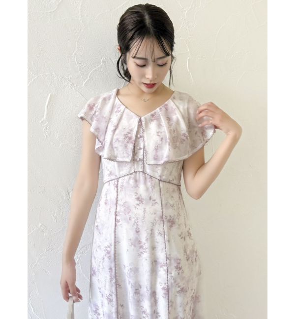 dazzlin「ビックカラーレーストリムワンピース」|ワンピース|