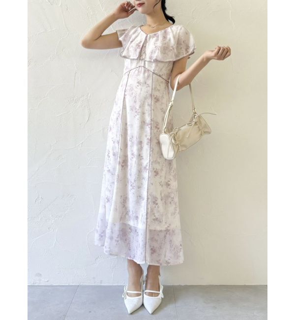 dazzlin「ビックカラーレーストリムワンピース」|ワンピース|ピンク