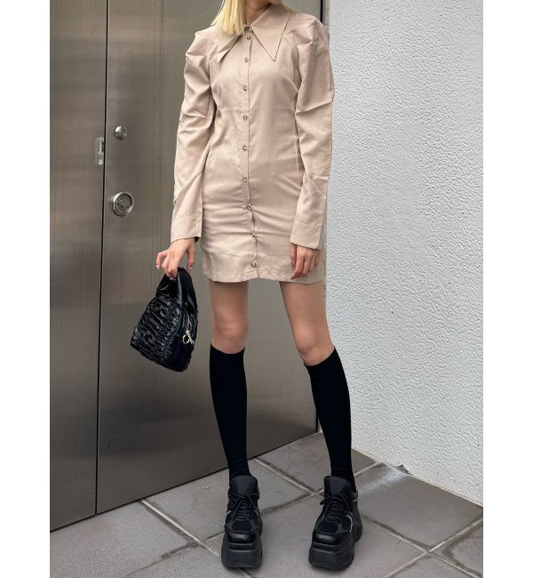 EMODA「ビッグカラーシャツワンピース」|ワンピース|