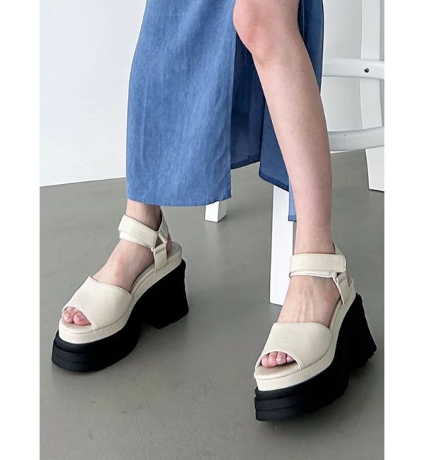 EMODA「タンクラバーサンダル」|サンダル|ホワイト