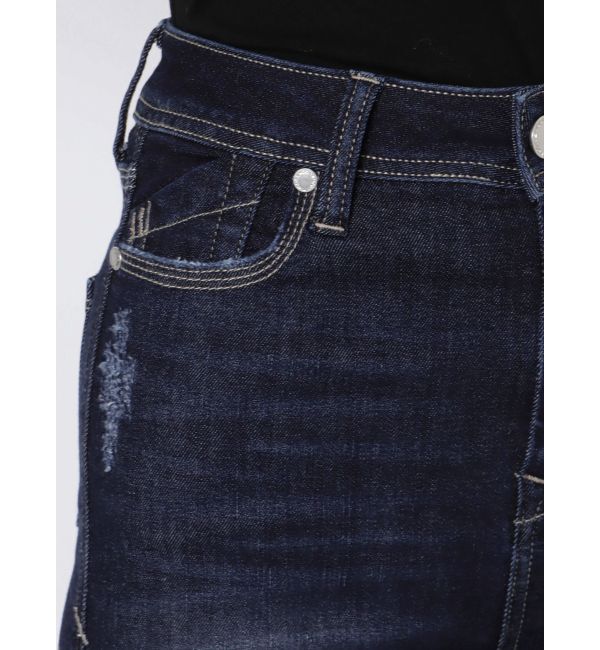 EMODA「セミウォッシュジャストウエストパギンス」|デニム|