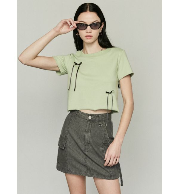 EMODA「ポイントリボンTシャツ」|Tシャツ・カットソー|