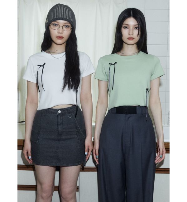 EMODA「ポイントリボンTシャツ」|Tシャツ・カットソー|