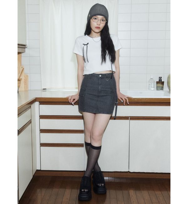 EMODA「ポイントリボンTシャツ」|Tシャツ・カットソー|