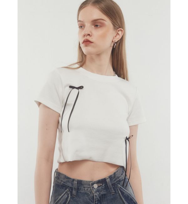 EMODA「ポイントリボンTシャツ」|Tシャツ・カットソー|