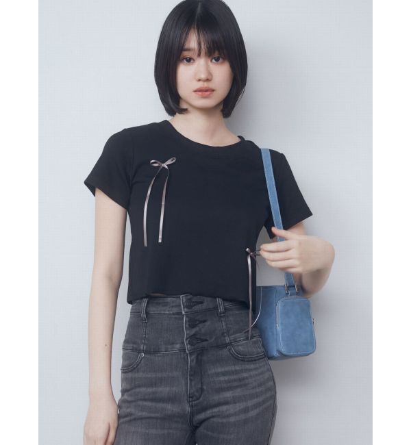 EMODA「ポイントリボンTシャツ」|Tシャツ・カットソー|