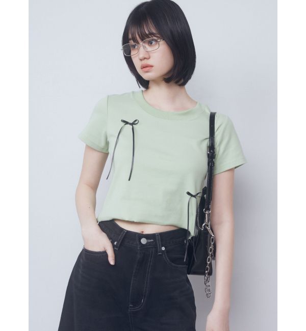 EMODA「ポイントリボンTシャツ」|Tシャツ・カットソー|
