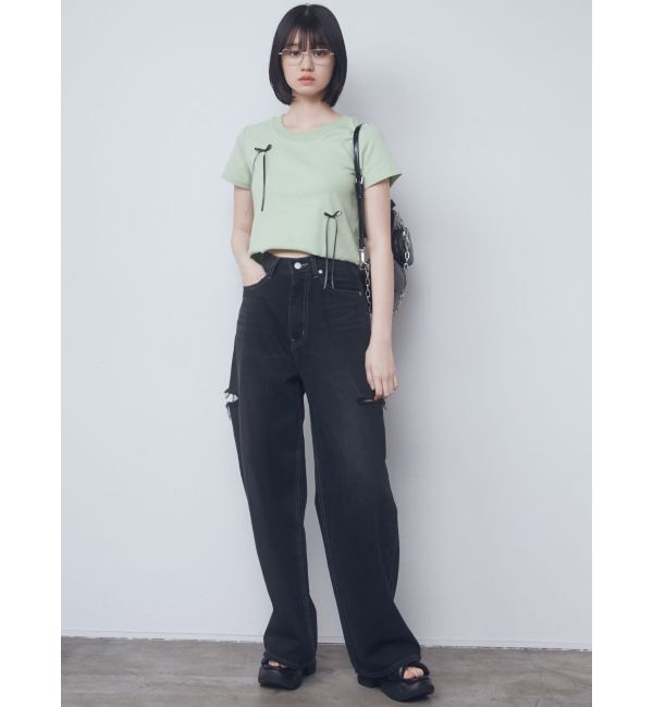 EMODA「ポイントリボンTシャツ」|Tシャツ・カットソー|