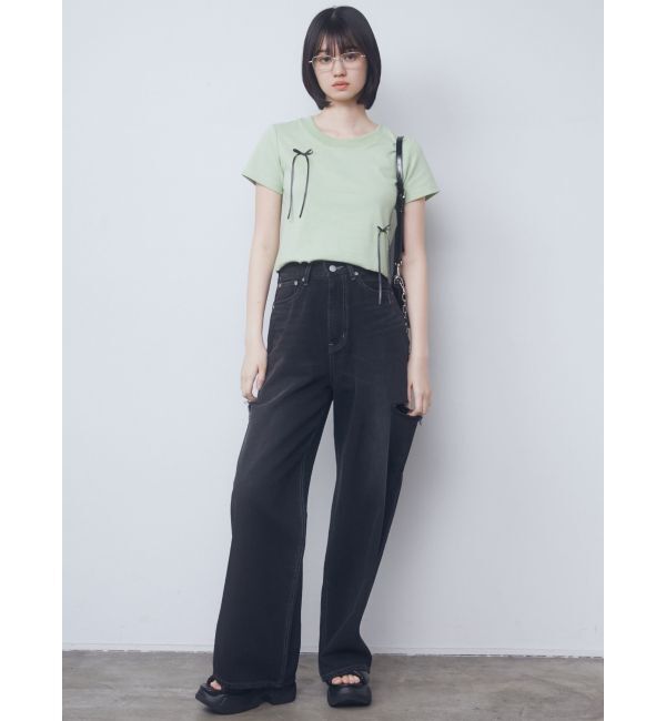 EMODA「ポイントリボンTシャツ」|Tシャツ・カットソー|