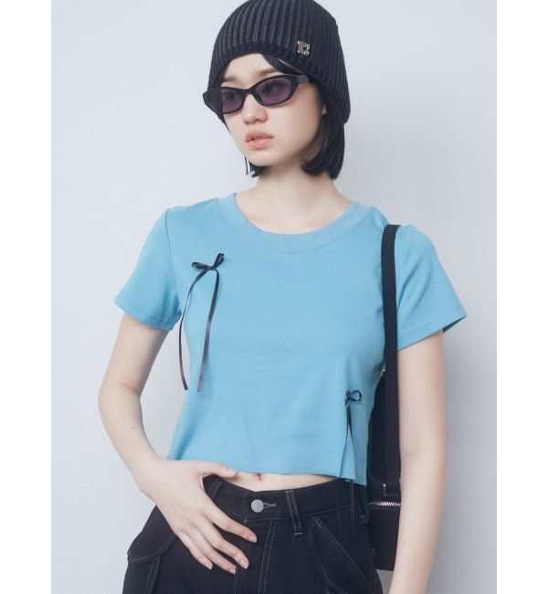 EMODA「ポイントリボンTシャツ」|Tシャツ・カットソー|
