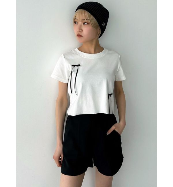 EMODA「ポイントリボンTシャツ」|Tシャツ・カットソー|