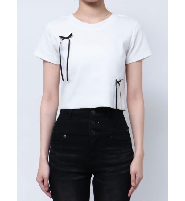 EMODA「ポイントリボンTシャツ」|Tシャツ・カットソー|