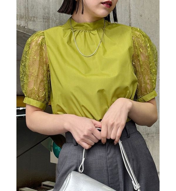 MURUA「レーススリーブブラウス」|シャツ・ブラウス|ライム