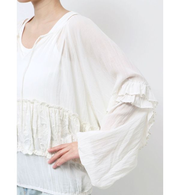 Ungrid「ビーズデザインスリーブボリュームブラウス」|シャツ・ブラウス|