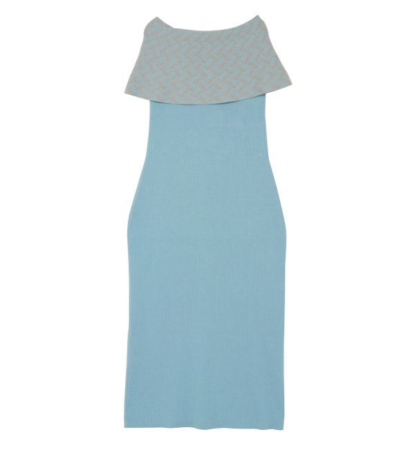 LAGUNAMOON「オプティカルオフショルダーニットワンピース」|ワンピース|