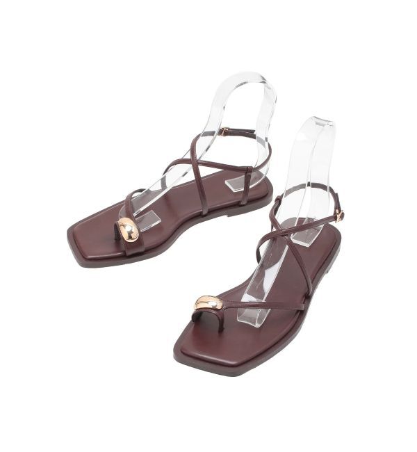 LAGUNAMOON「フラットトングサンダル」|サンダル|ブラウン