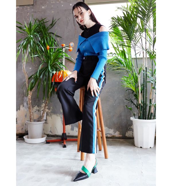 EVRIS「デザインヒールミュール」|サンダル|