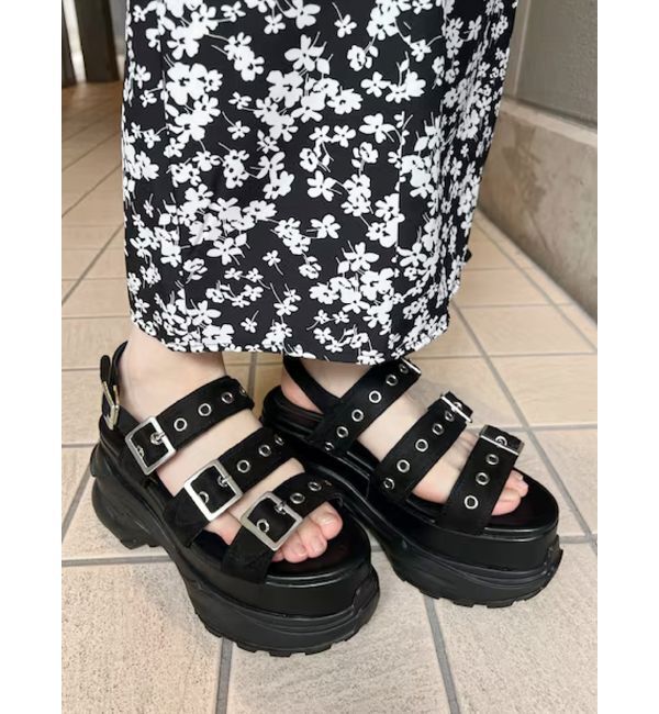 EVRIS「バックルデザインスポーツサンダル」|サンダル|ブラック