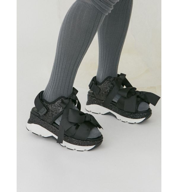 merry jenny「glitterリボンスニーカーサンダル」|サンダル|