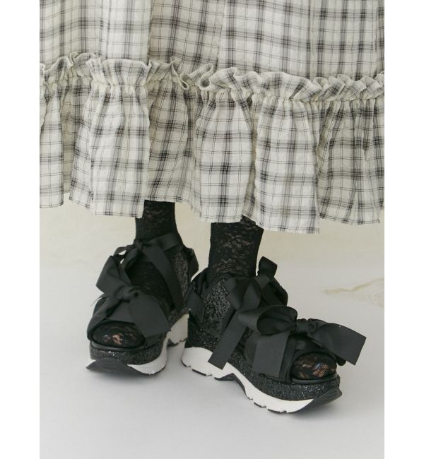 merry jenny「glitterリボンスニーカーサンダル」|サンダル|