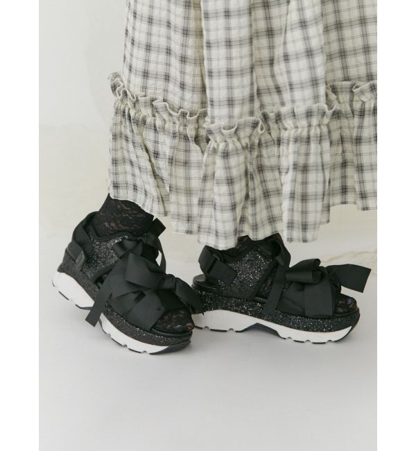 merry jenny「glitterリボンスニーカーサンダル」|サンダル|