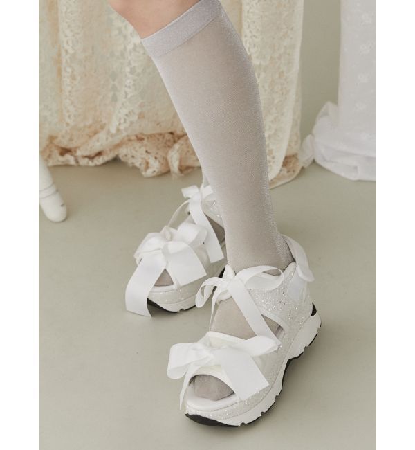 merry jenny「glitterリボンスニーカーサンダル」|サンダル|