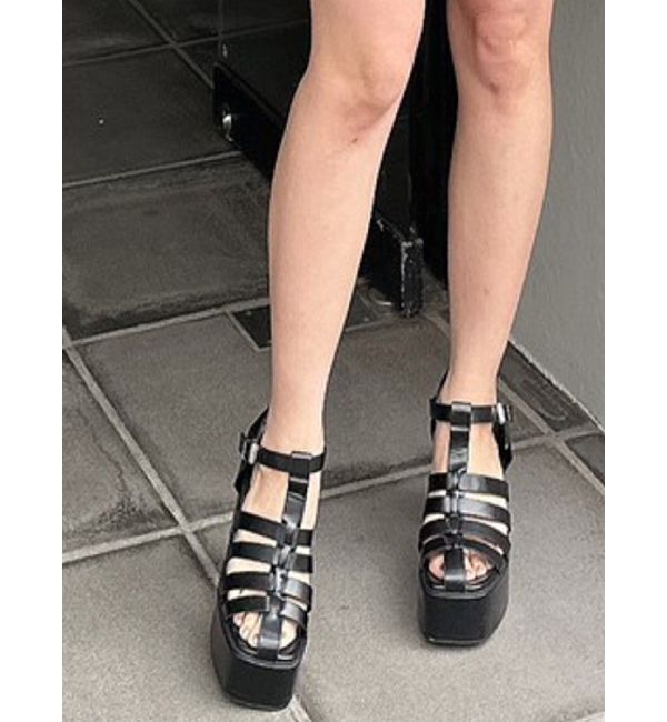 GYDA「グルカチャンキーストラップサンダル」|サンダル|ブラック