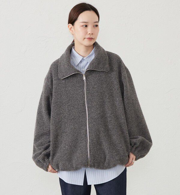 MACKINTOSH PHILOSOPHY「GREY LABEL  シープパイルブルゾン」|ブルゾン・スタジャン|チャコールグレー