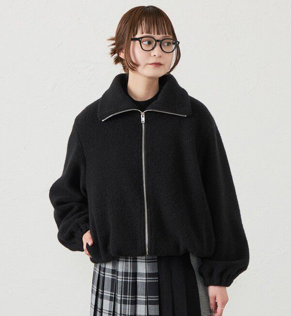 MACKINTOSH PHILOSOPHY「GREY LABEL  シープパイルブルゾン」|ブルゾン・スタジャン|ブラック