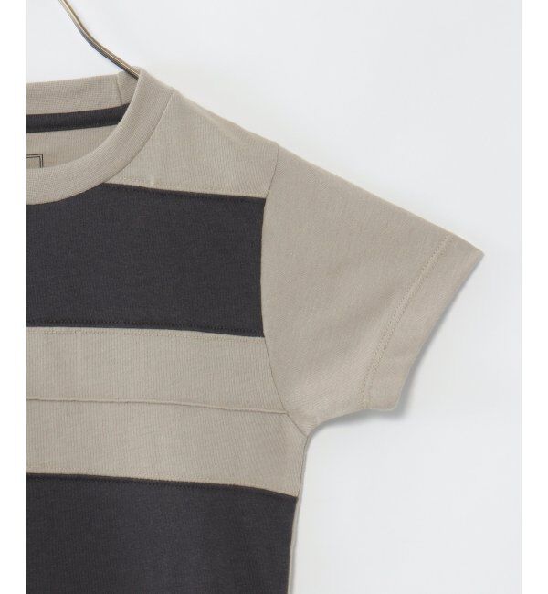 ikka kids「【キッズ】ピンタックボーダーTシャツ（120~160cm）」|Tシャツ・カットソー|