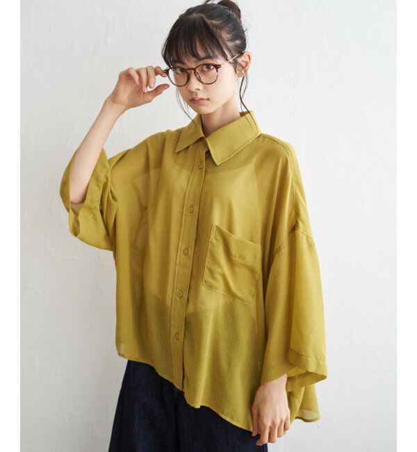 Lbc with Life「シアーボックスシルエットシャツ」|シャツ・ブラウス|