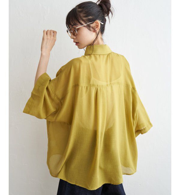 Lbc with Life「シアーボックスシルエットシャツ」|シャツ・ブラウス|