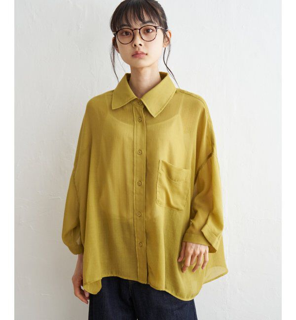 Lbc with Life「シアーボックスシルエットシャツ」|シャツ・ブラウス|