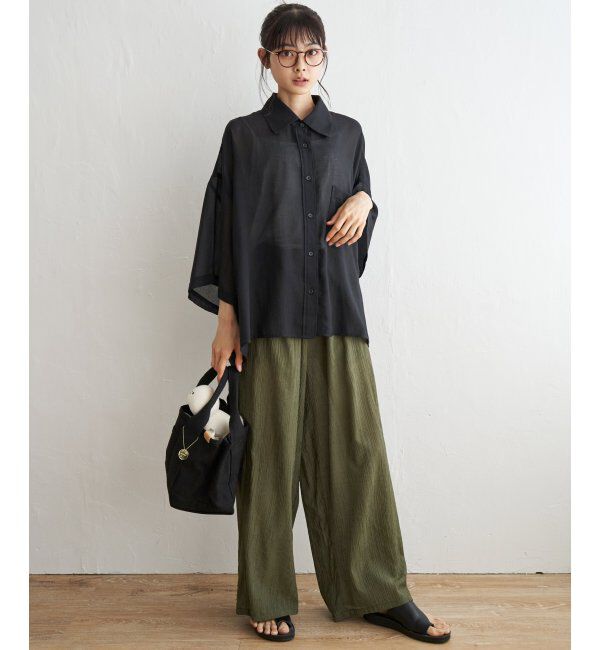 Lbc with Life「シアーボックスシルエットシャツ」|シャツ・ブラウス|