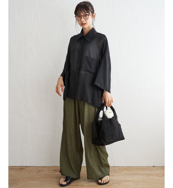 Lbc with Life「シアーボックスシルエットシャツ」|シャツ・ブラウス|